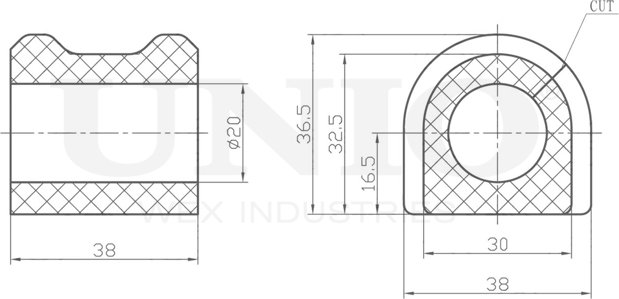 Втулка стабилизатора (Unio). Артикул RMP-10181