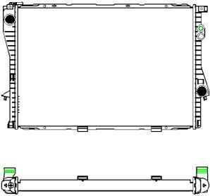 Радиатор охлаждения двигателя Sakura. Артикул 3011-1001