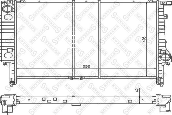 Радиатор охлаждения двигателя Stellox. Артикул 10-25583-SX