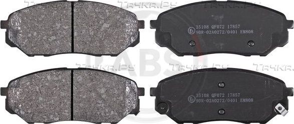 Тормозные колодки ABS передние для Hyundai Santa Fe IV 2020-2026. Артикул 35108