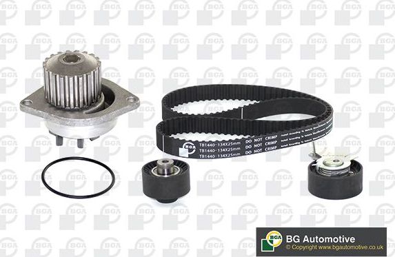 Помпа (водяной насос) с комплектом ремня ГРМ BGA. Артикул TB1406CPK