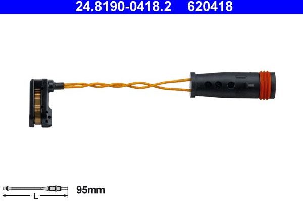 Датчик износа тормозных колодок  ATE задний для Mercedes-Benz Sprinter 907, 910 2018-2026. Артикул 24.8190-0418.2