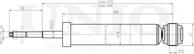 Амортизатор подвески (Unio). Артикул SAB-10444