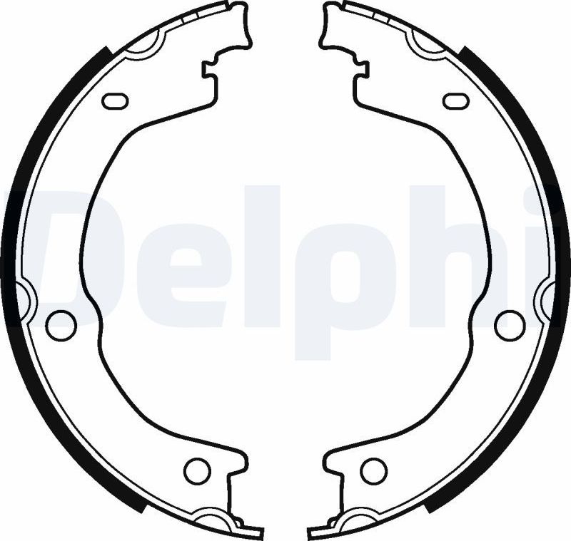 Тормозные колодки (стояночная тормозная система) Delphi. Артикул LS2118