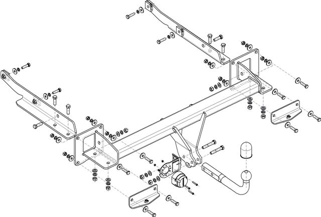 Фаркоп Steinhof для Mercedes-Benz GLE-Класс C292 coupe 2015-2019. Артикул M-153