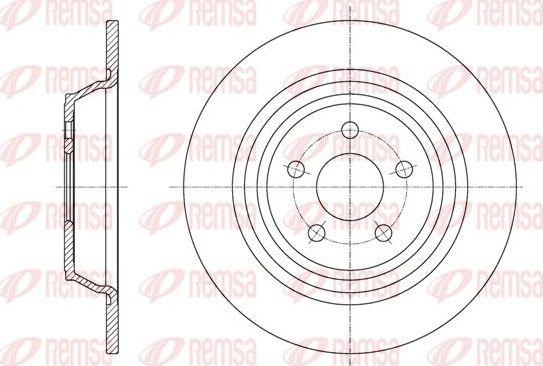 Тормозной диск Remsa задний для Ford Galaxy III 2015-2026. Артикул 61604.00