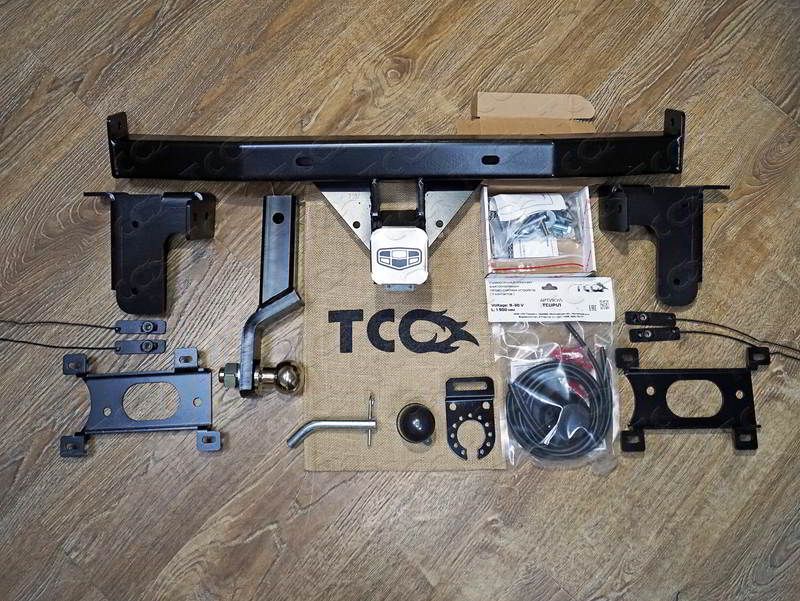 Фаркоп ТСС под американский квадрат для Geely Atlas 2018-2026. Артикул TCU00188