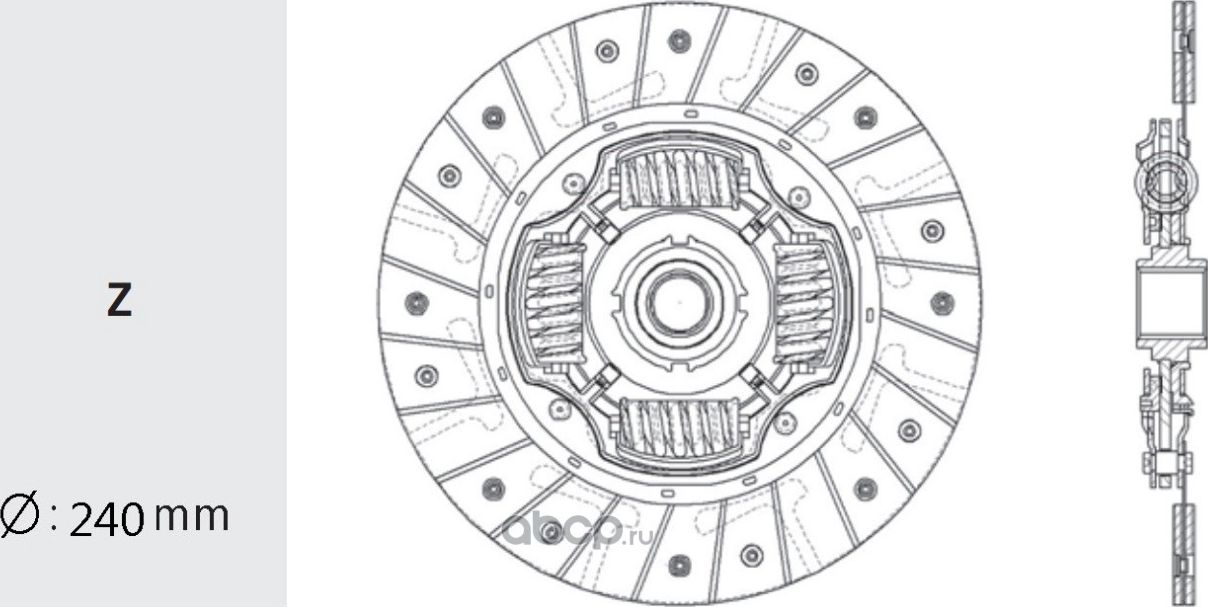 ДИСК СЦЕПЛЕНИЯ (Valeo). Артикул NS35