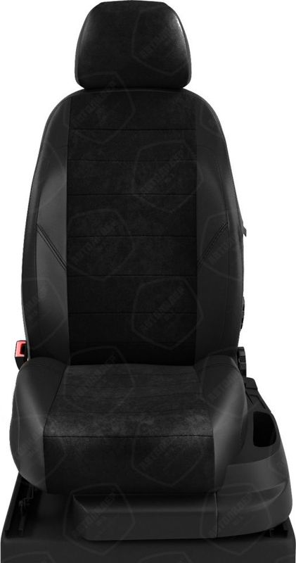 Чехлы Автолидер на сидения для Volkswagen Bora IV рестайлинг (China Market) 2022-2024, цвет Черный/Тёмно-серый. Артикул VW28-0402-EC14