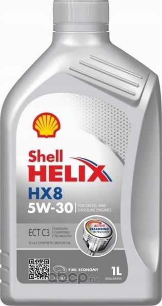 Моторное масло Shell Helix HX8 ECT 5W-30 кан. 1 л. Артикул 550046663