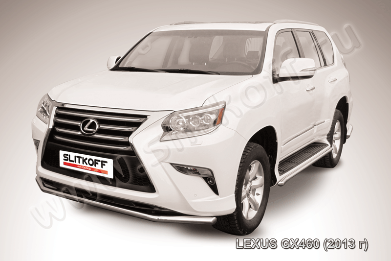 Защита Slitkoff переднего бампера d57 для Lexus GX 460 2013-2026. Артикул LGX13-006