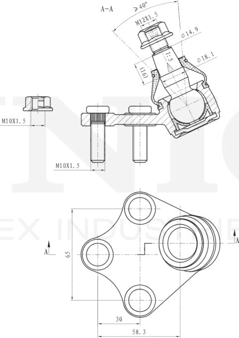 Опора шаровая (Unio). Артикул SSP-20083