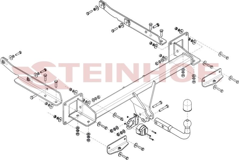 Фаркоп Steinhof для Mercedes-Benz GLE-Класс W166 2015-2018. Артикул M-171
