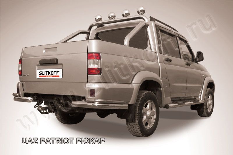 Защита Slitkoff задняя d76/42 уголки двойные для УАЗ Pickup 2007-2014. Артикул UPpic006