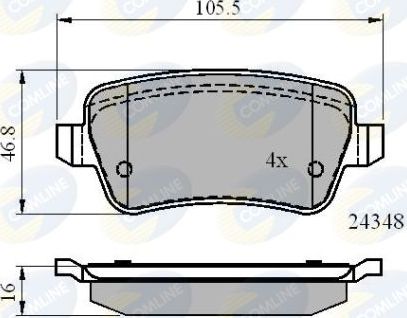 Тормозные колодки Comline Comline задние для Fiat Croma II 2005-2011. Артикул CBP01630