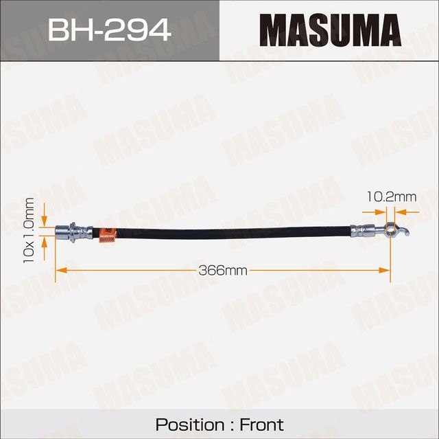 Тормозной шланг Masuma передний правый/левый для Toyota Crown IX (S140) 1991-1999. Артикул BH-294