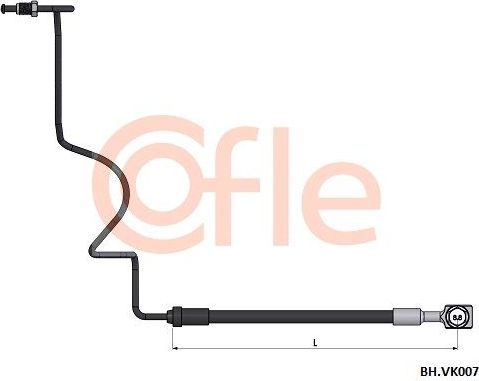 Тормозной шланг Cofle задний левый для Audi TT I (8N) 1998-2006. Артикул 92.BH.VK007