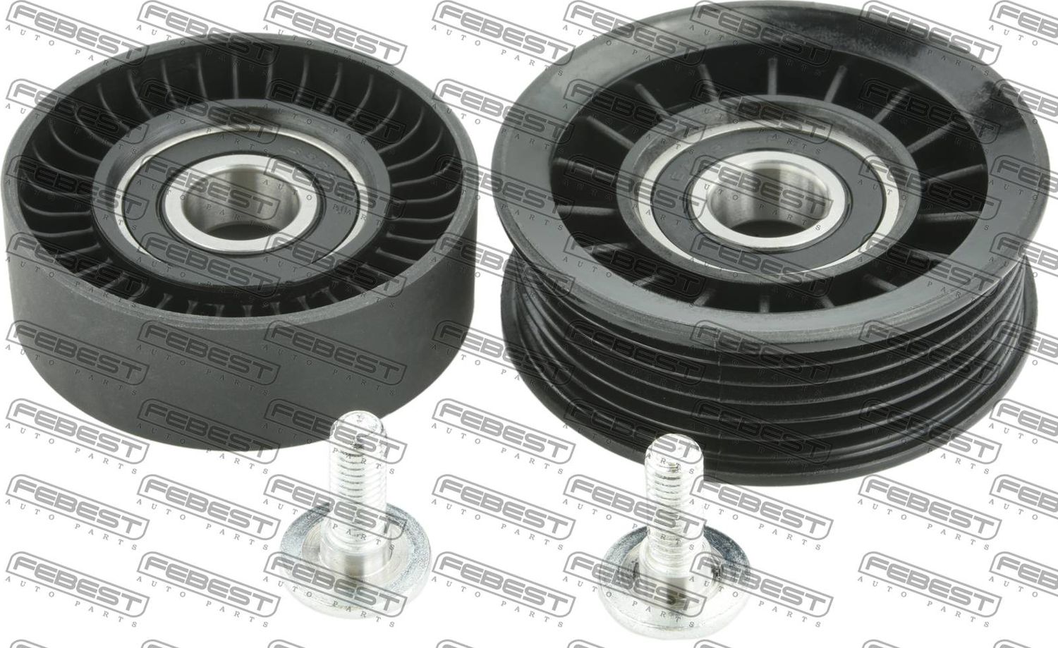 Натяжной ролик (натяжитель) приводного поликлинового ремня Febest. Артикул 2187-CB4-KIT