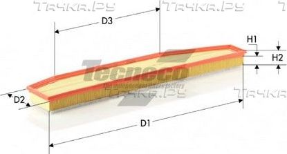 Воздушный фильтр  Tecneco Filters для BMW X3 I (E83) 2005-2011. Артикул AR68001PMS