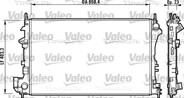 Радиатор охлаждения двигателя Valeo для Cadillac BLS 2006-2010. Артикул 732879