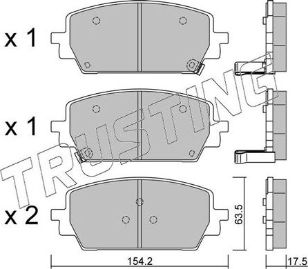 Тормозные колодки Trusting. Артикул 1303.0