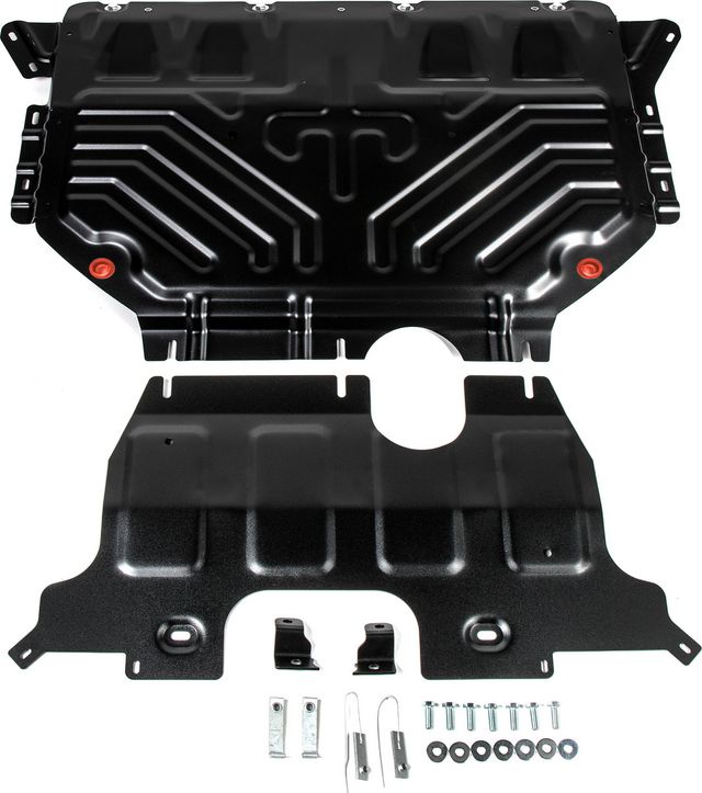 Защита АвтоБРОНЯ для картера и КПП Volkswagen Teramont 2017-2026. Артикул 111.05861.2