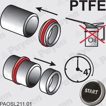 Сальник коленвала Payen (PTFE (Polytetrafluorethylen)). Артикул NA5333