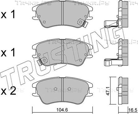 Тормозные колодки Trusting передние для Hyundai Atos 2002-2008. Артикул 518.0