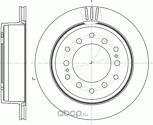 Диск тормозной (G-Brake). Артикул GR02858