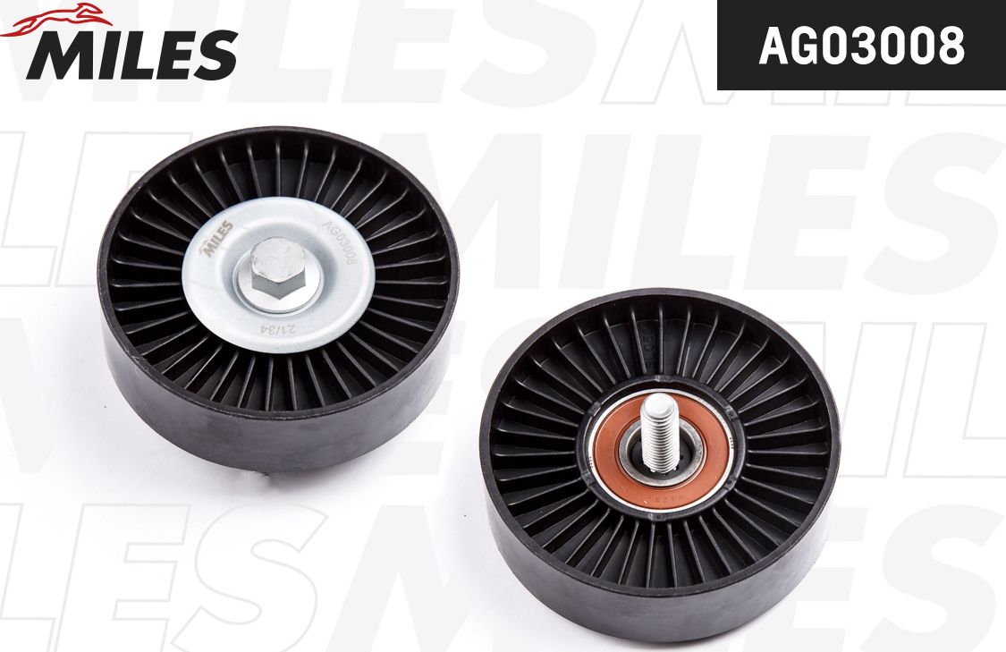 Направляющий (ведущий) ролик приводного поликлинового ремня Miles. Артикул AG03008