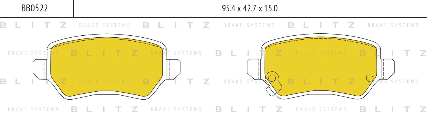 Колодки тормозные KIA CEED/ PRO CEED 12- задн. (Blitz). Артикул BB0522