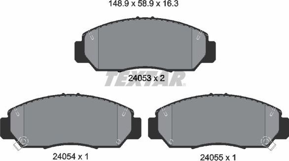Тормозные колодки Textar. Артикул 2405301