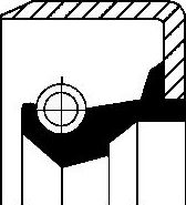Сальник ступицы Corteco (FPM (Fluor-Kautschuk)). Артикул 12020156B