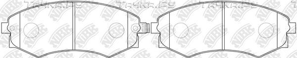 Тормозные колодки NiBK передние для Kia Joice 2000-2004. Артикул PN2245
