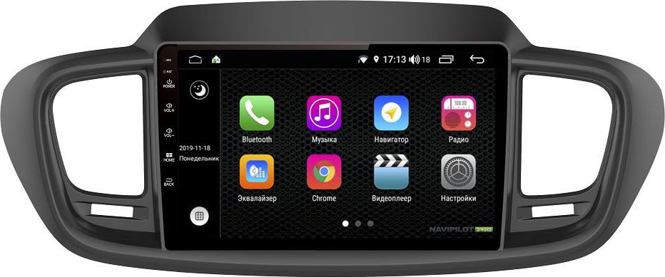 Штатное головное устройство NaviPilot с экраном 10" DVD Android 9, DSP, 4G, сенсорные кнопки для Kia Sorento III Prime 2015-2026. Артикул NPD9L-WRG-K442-07