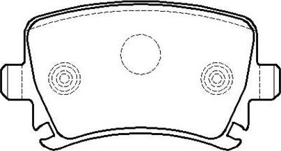 Тормозные колодки HSB задние для Audi A3 II (8P) 2011-2012. Артикул HP8007