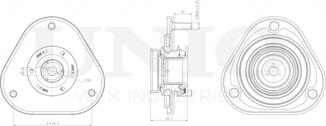 Опора амортизационной стойки (Unio). Артикул RMP-13072