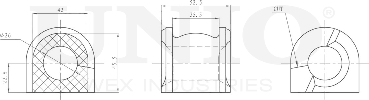 Втулка стабилизатора (Unio). Артикул RMP-10075