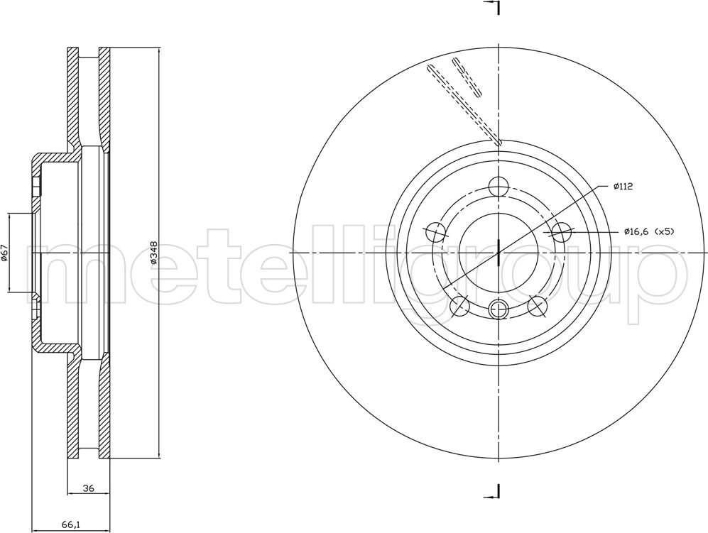 Тормозной диск Metelli. Артикул 23-1868C