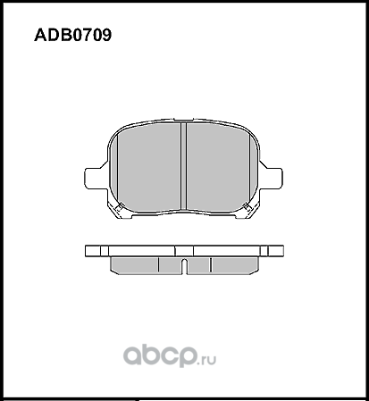 Колодки тормозные дисковые | перед | (Allied Nippon). Артикул ADB0709