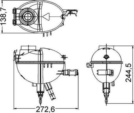 Расширительный бачок Mahle Behr. Артикул CRT 209 000S