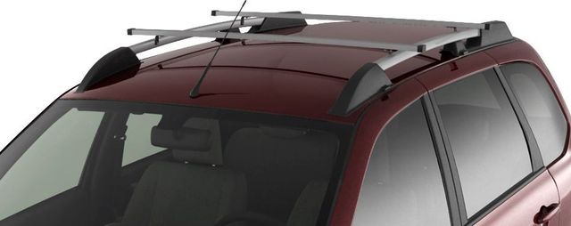 Рейлинги продольные PT Group Усиленные с поперечинами 1,05м под крышу с ребром для Lada Kalina универсал 2004-2013 Серебристый муар. Артикул 01170703