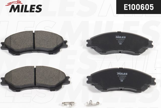 Тормозные колодки Miles (Semi-Metallic) передние для Suzuki Vitara II 2015-2026. Артикул E100605