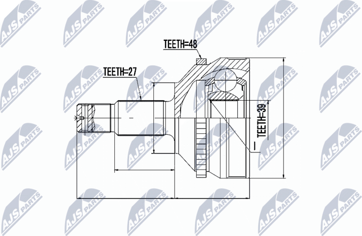 Шрус наружный (граната) NTY. Артикул NPZ-CT-004