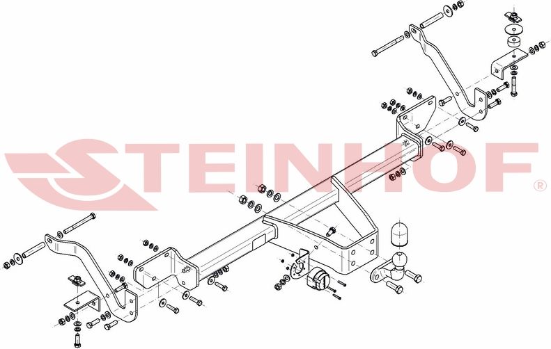 Фаркоп Steinhof для Fiat Ducato III шасси с продлённой загрузочной частью 2014-2026 Фланцевое крепление. Артикул F-067