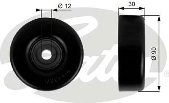 Направляющий (ведущий) ролик приводного поликлинового ремня Gates DriveAlign®. Артикул T38020
