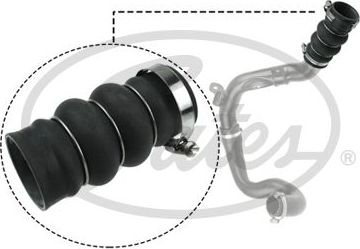 Патрубок интеркулера Gates для Ford Transit Connect I 2006-2013. Артикул 09-0627
