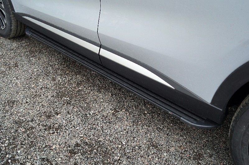 Пороги алюминиевые ТСС Slim Line Black 1820 мм для Exeed RX 2.0L 4WD 2023-2026. Артикул EXEEDRX23-05B