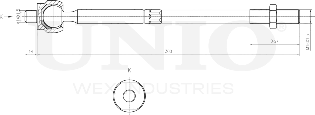 Тяга рулевая (Unio). Артикул SSP-30081