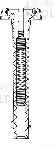 Наконечник катушки зажигания ГАЗ, УАЗ с двиг. 405/409 с резистором StartVOLT (Силикон). Артикул STC 0317
